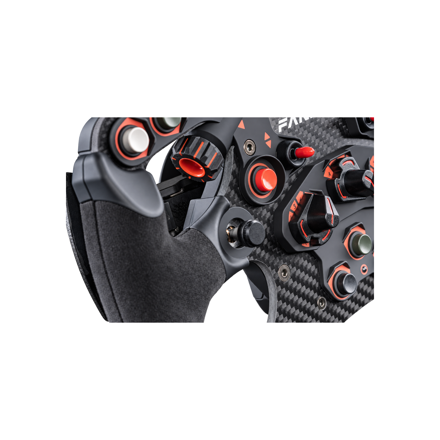 Detal materiału chwytu kierownicy Fanatec ClubSport Steering Wheel Formula V2.5 X QR2